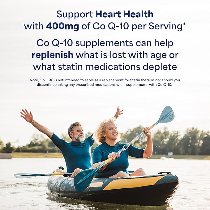 Puritan's Pride Coenzyme CoQ10 400mg, Dietary Supplement for Heart Health, Blood Pressure, Oral Gum Health, and Healthy Aging Support, 120 Day Supply, Rapid Release Softgels