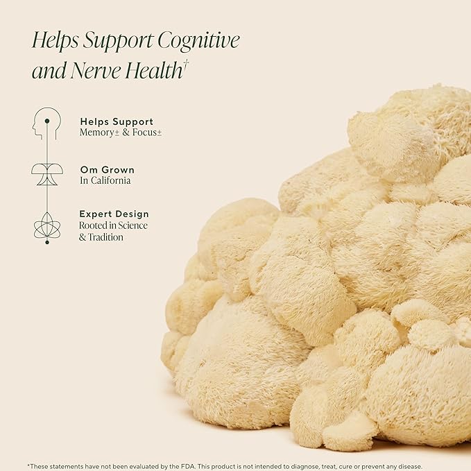 OM MUSHROOM SUPERFOOD Lion’s Mane Mushroom Gummies – USA Grown Organic Lion’s Mane – Supports Memory, Focus & Cognitive Health – Strawberry Flavor – 30 Servings, 60 Count.