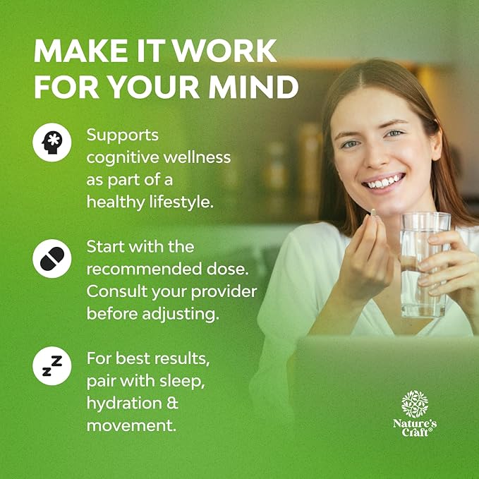 Nootropic Memory Supplement for Brain Support - Memory Pills for Brain Boost and Natural Energy Booster - VIT B12 Bacopa Monnieri Rhodiola Rosea DMAE Ginkgo Biloba Phosphatidylserine Supplement 2pack