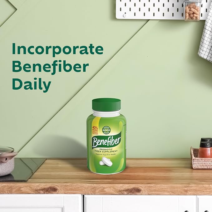 Benefiber Prebiotic GLP-1 Friendly Fiber Supplement Caplets, 84 Count