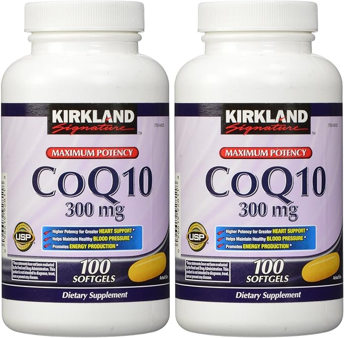 Kirkland wcaqZ, COQ10 300 mg 100 Softgels (Pack of 2)