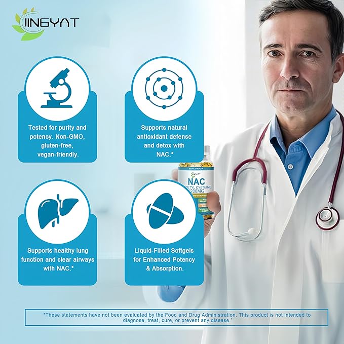 NAC Supplement N-Acetyl Cysteine | High Absorption NAC 1200mg Softgels for Liver & Kidney Detox, Immune Support & Antioxidants | Vegan Capsules | 2 Month Supply | Non-GMO | Gluten Free | 120 Count