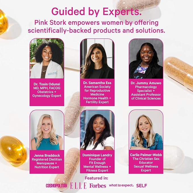 Pink Stork Premium Fertility Gummies for Women, 60 Gummies, 2 Pack | Prenatal Conception Supplements