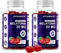 Vitamatic Sugar Free Melatonin 30mg per Gummy - 60 Servings - 60 Vegetarian Gummies - Non-Habit Forming Supplement (60 Count (Pack of 2))