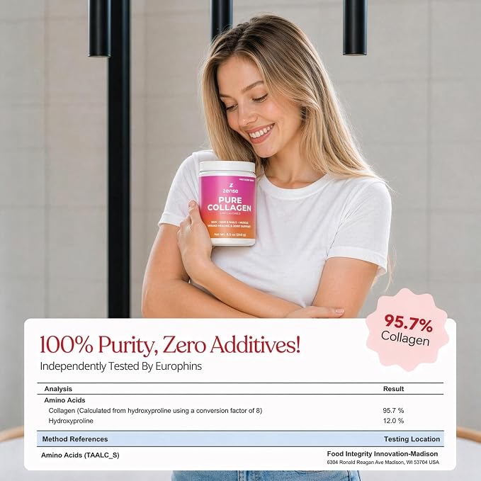 Hydrolyzed Collagen Powder for Women & Men – Organic Type I & III Bovine Collagen Peptides, High Protein – For Bone Strength, Joint Support, Healthy Hair & Glowing Skin - Colágeno Hidrolizado (240 g)