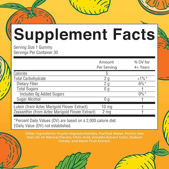 MaryRuth’s Lutein Gummies with Zeaxanthin | Lutein & Zeaxanthin Supplement | Eye Health | Blue Light Filtering | Vision Support | Adult Eye Supplement for Visual Function | Non-GMO & Vegan | 60 Count