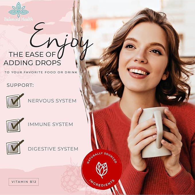 B12 1,000 mcg, 2oz 120 Servings, Raspberry Flavor, Methylcobalamin Sublingual Drops