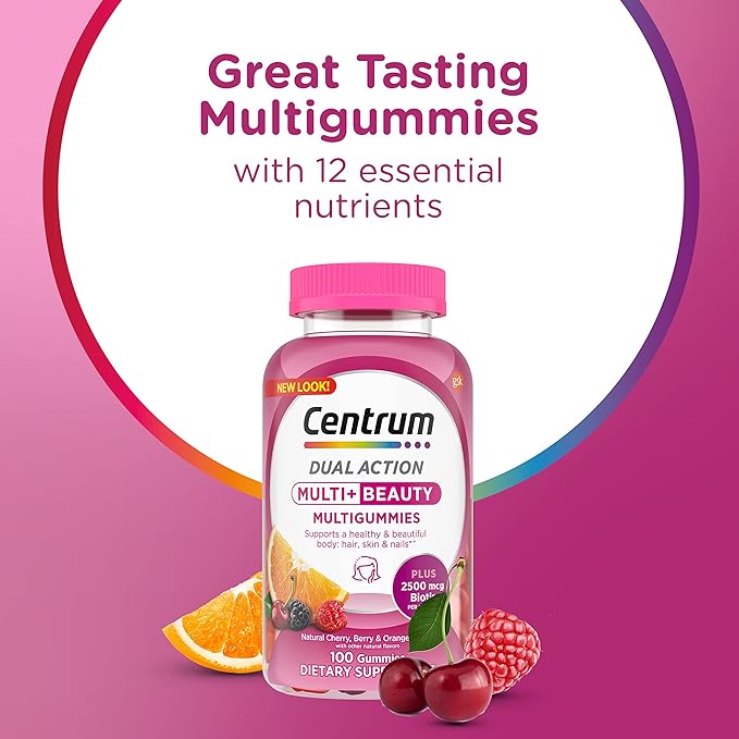 Centrum Multivitamin Gummy, 100 Count (Pack of 1)