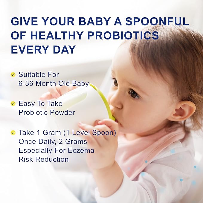 Life-Space 60 Grams, for 0-36 Month Baby, 7.5 Billion CFU & Multi Strain, Balance Microflora, Supports Digestive Health & Nutrient Absorption & Immunity, No Refrigeration Probiotic Powder for Baby