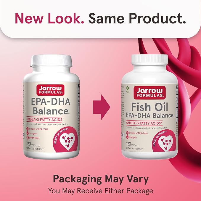 Jarrow Formulas® EPA-DHA Balance®, 1,200 mg Omega-3 Fatty Acids for Cardiovascular Support, 120 Softgels, 60 Day Supply