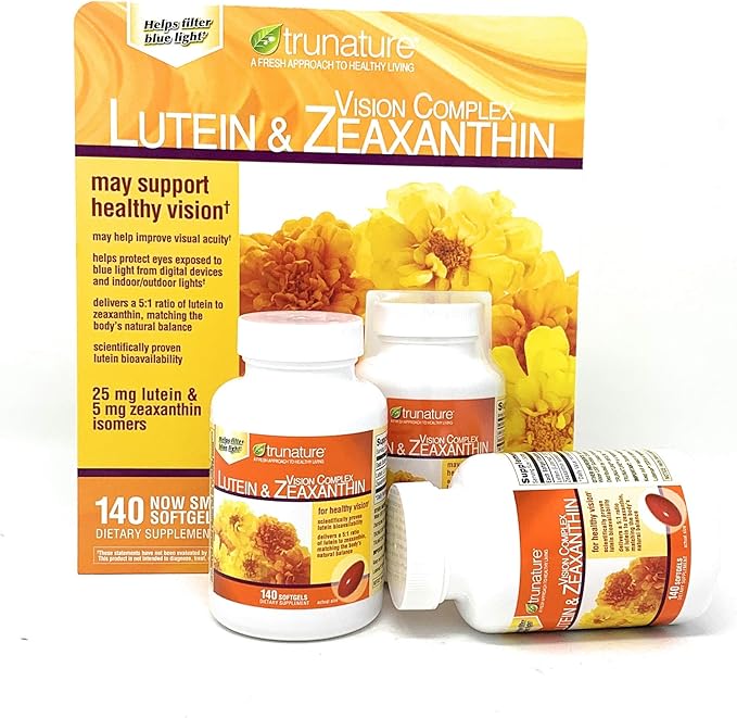 Trunature Vision Complex Lutein and Zeaxanthin MegaSize 3Pack (140 Count Each )
