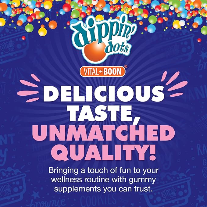Dippin' Dots Extra Strength Melatonin 20mg Gummies for Adults - Melatonin Gummies with 20mg per Serving - Vegan Friendly Nighttime Sleep Supplement - Made with Natural Colors & Flavors (60 Count)