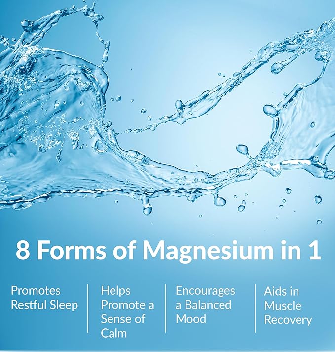 BIOptimizers Magnesium Breakthrough Drink - 8 Forms of Magnesium, Electrolytes, Sleep Health, Stress, Muscle Recovery, Heart Support | Glycinate, Citrate, Malate - Unflavored