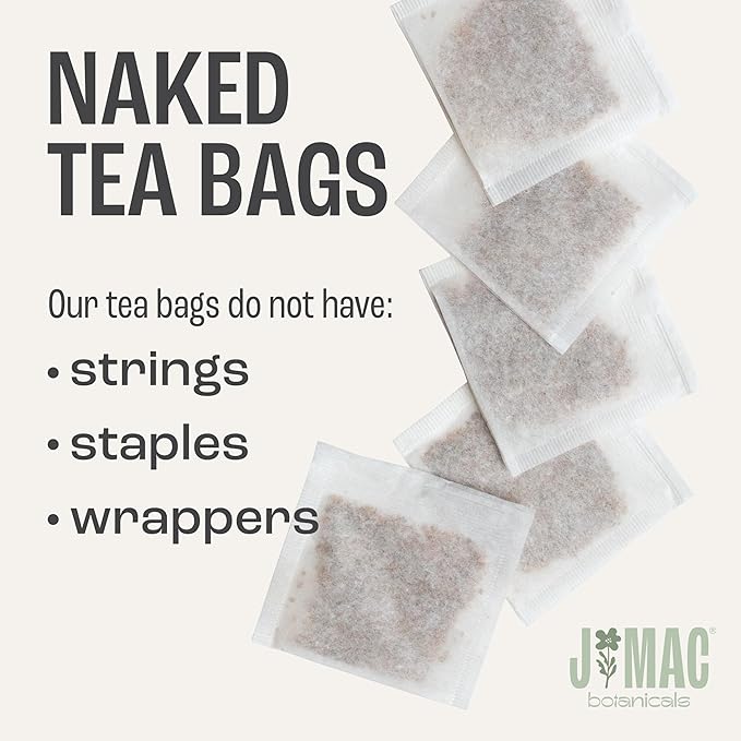 J Mac Botanicals, Organic Lemongrass Tea Bags (100 Count), Certified by Organic Certifiers, Inc. - Quality Tea From Nile Valley, Egypt, Packaged in the USA
