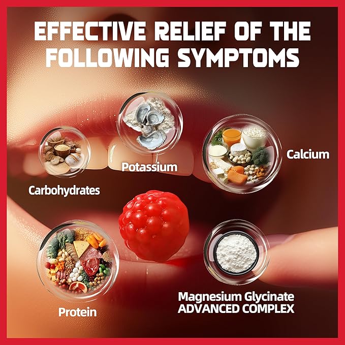 Magnesium Glycinate Gummies - Sugar Free Magnesium Potassium Supplement with Vitamin D, B6, CoQ10 for Calm Mood & Sleep Support - 120 Strawberry Chews