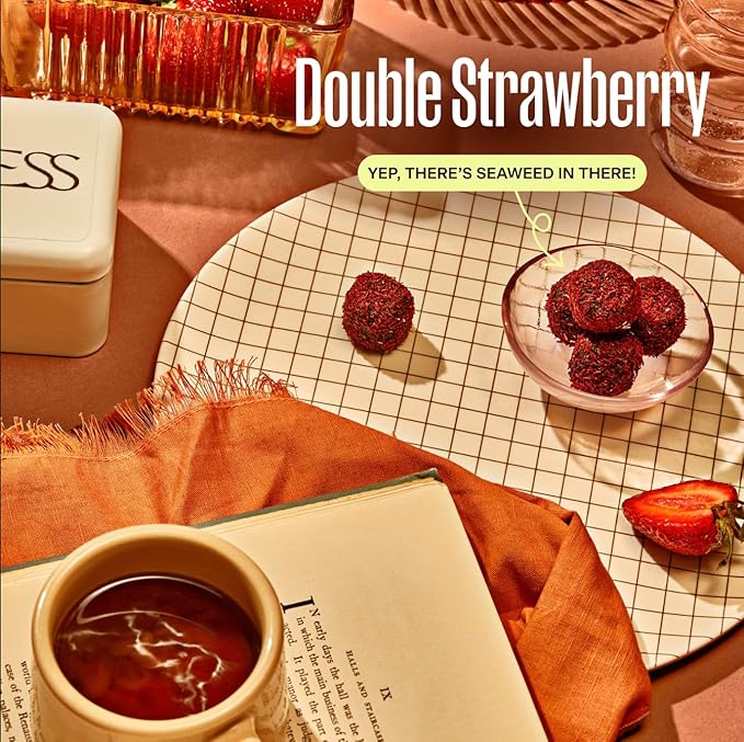 Rootless Seaweed Daily Bites – Double Strawberry – 1 Week Trial Pack for Hormone & Thyroid Health | 100% Daily Iodine, Whole Food Ingredients, No Added Sugar (7 Bites)