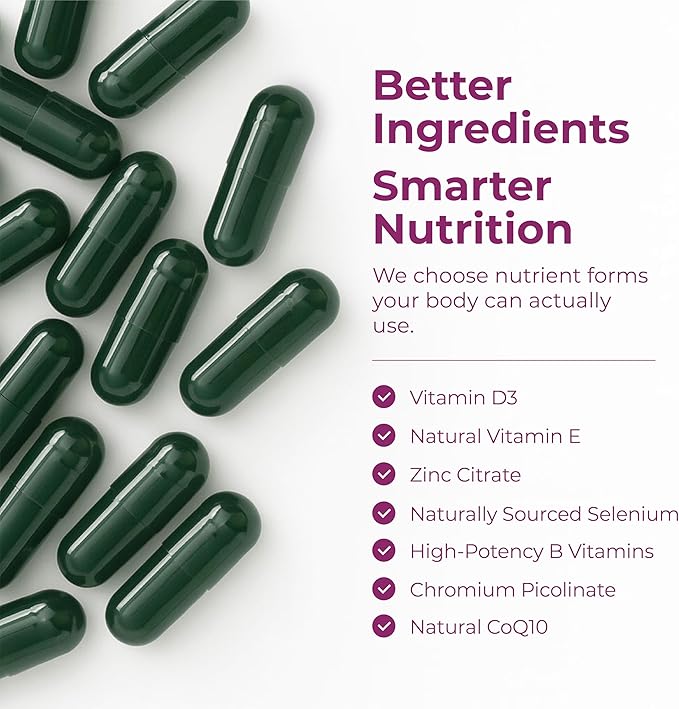 Multivitamin for Women with Vitamins and Minerals for Energy, Focus and Immune Health + Probiotics for Women & Men with Prebiotics – 40 Billion CFU Probiotics for Digestive & Gut Health