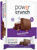 Power Crunch Protein Energy Wafer Bars, Triple Chocolate, 1.4 Ounce (12 Count)