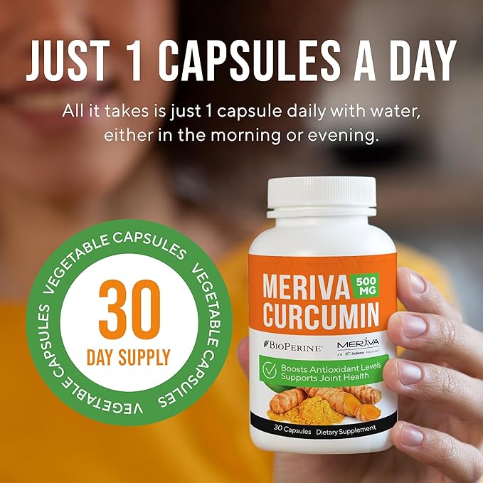 NERVE RENEW Meriva Curcumin with Black Pepper and Bioperine - Antioxidant Boost Nerve Support Supplement - 3 Pack