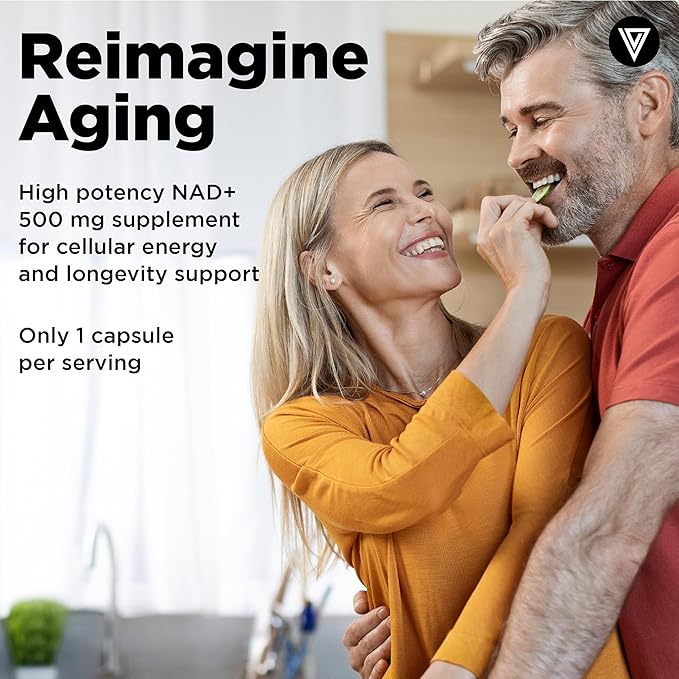 Vital Vitamins NAD Supplement - NAD+ (Nicotinamide Adenine Dinucleotide) for Men & Women - Made with Liposomal Delivery - Cellular Anti-Aging Support, Energy, Focus - 30-Day Supply