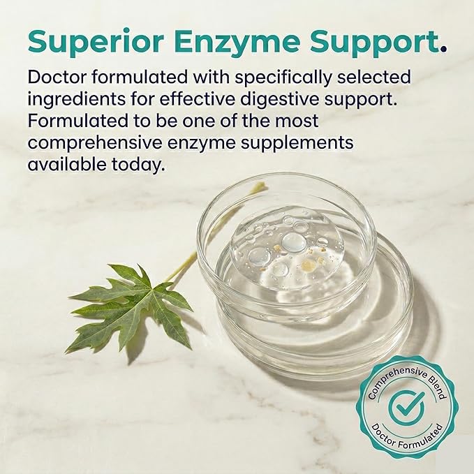 Digestive Enzymes with ox Bile - Supplements for No Gallbladder - Helps Digest Meals Small or Large - Including HCL - Pepsin - Papain & Bromelain - Purified Bile Salts - Gallbladder Support 60ct