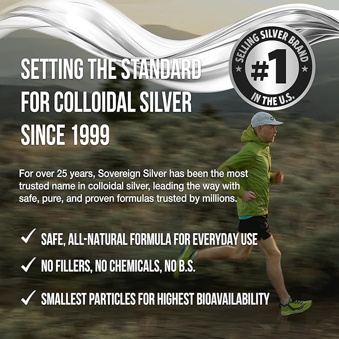 Sovereign Silver Bioactive Silver Hydrosol 10 PPM Fine Mist Spray, 1 Ounce