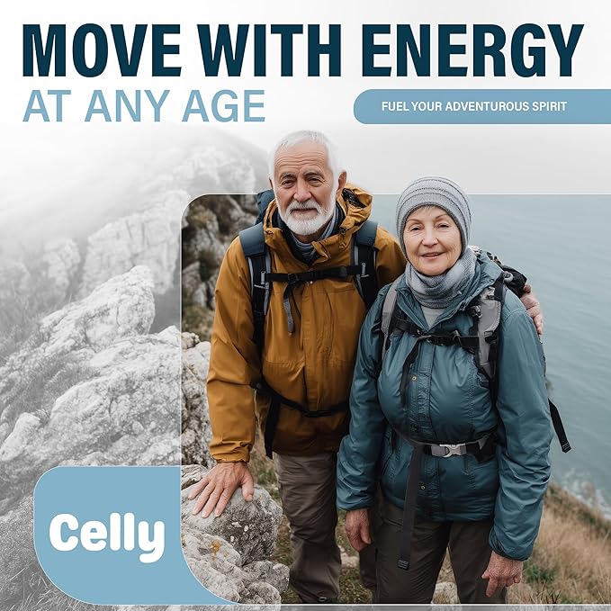 Celly Mitochondrial Health | Longevity Supplement for Cellular Nutrition and Healthy Aging | Promotes Mitochondria ATP Energy with CoQ10, Resveratrol & Green Coffee | Made in USA & 3rd Party Tested