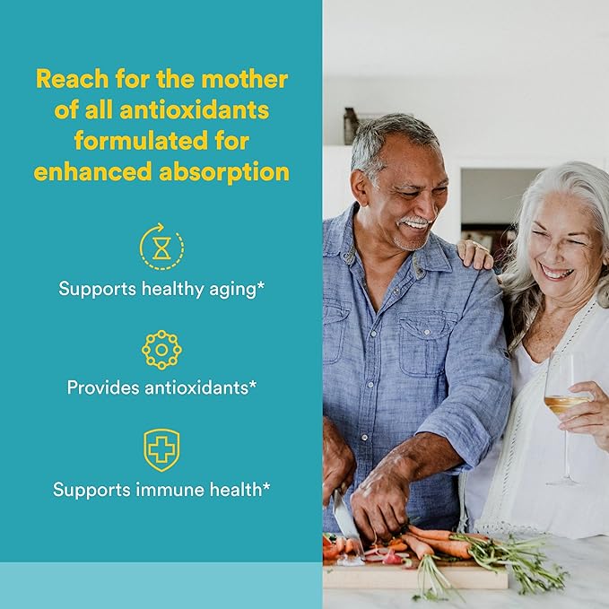 Natural Factors Glutathione LipoMicel Matrix 300 mg - Antioxidant Supplement for Healthy Aging & Immune Support - Non-GMO, Gluten-Free & Dairy-Free - 90 Softgels (45 Servings)