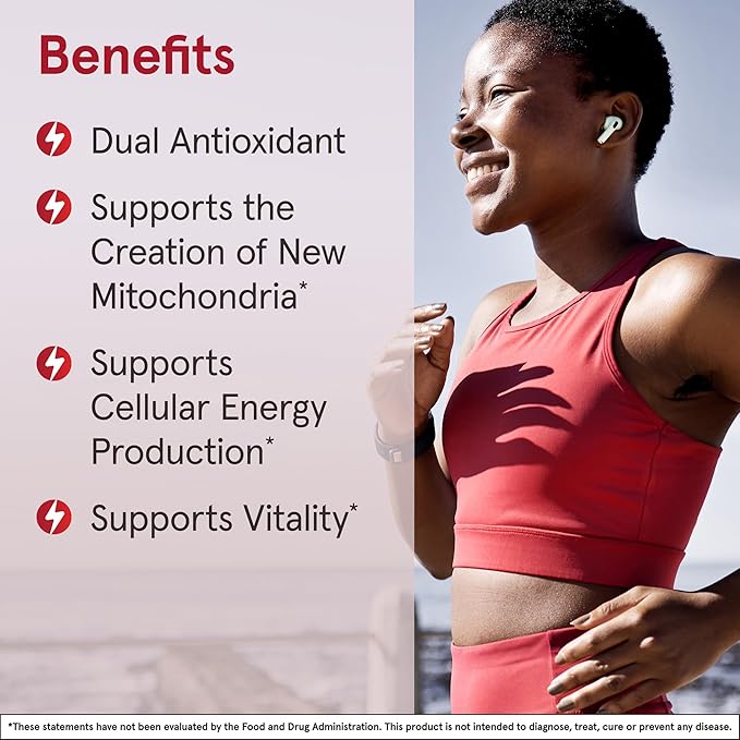 Jarrow Formulas® QH-Absorb® + PQQ, Dietary Supplement, Antioxidant Support for Mitochondrial Biogenesis, Cellular Energy Production and Cardiovascular Health, 60 Softgels, 60 Day Supply