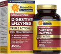 Renew Life Ultimate Flora Digestive Enzymes with Probiotics and Prebiotics | Doctor Formulated | 45 Vegan Capsules | Eases Occasional Gas, Bloating & Discomfort | Dairy, Soy and Gluten Free Supplement