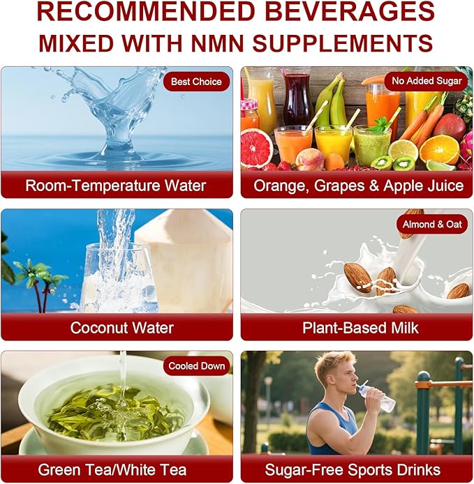 NMN Supplement 30,000 mg Contains TMG, Resveratrol, NR-Ribose, and PQQ Suitable for Men and Women Natural NAD+ Anti-Aging, Cellular Energy, Enhanced Focus - One-Month Supply