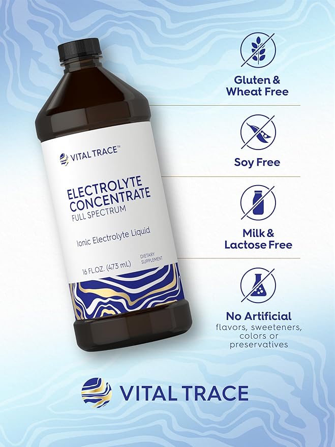 Carlyle Electrolyte Concentrate | 16 fl oz | Full Spectrum | Ionic Supplement with Magnesium, Potassium. and Sodium | Vegan, Non-GMO & Gluten Free Formula | by Vital Trace