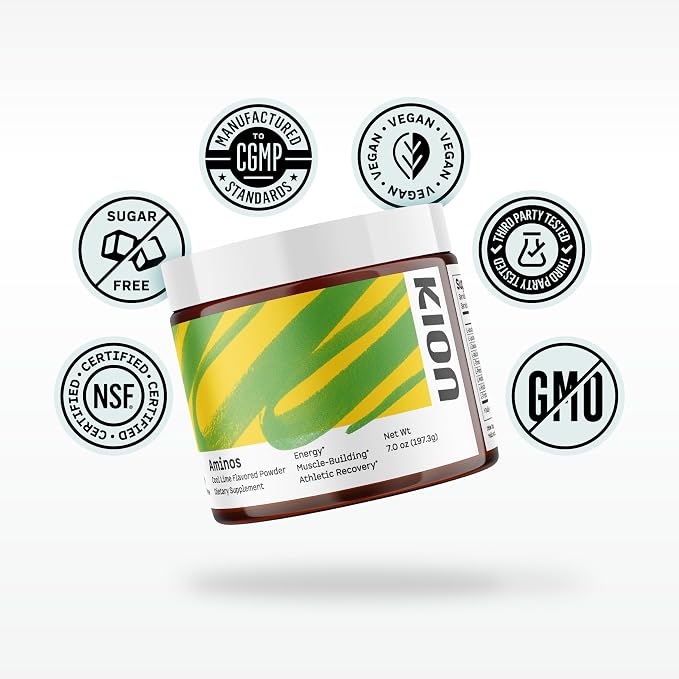 Kion Aminos - Essential Amino Acids Supplement, Essential Amino Acids Powder for Muscle Recovery, BCAA EAA No Caffeine, Amino Acid Powder, Essential Amino Energy - 30 Servings, Mixed Berry