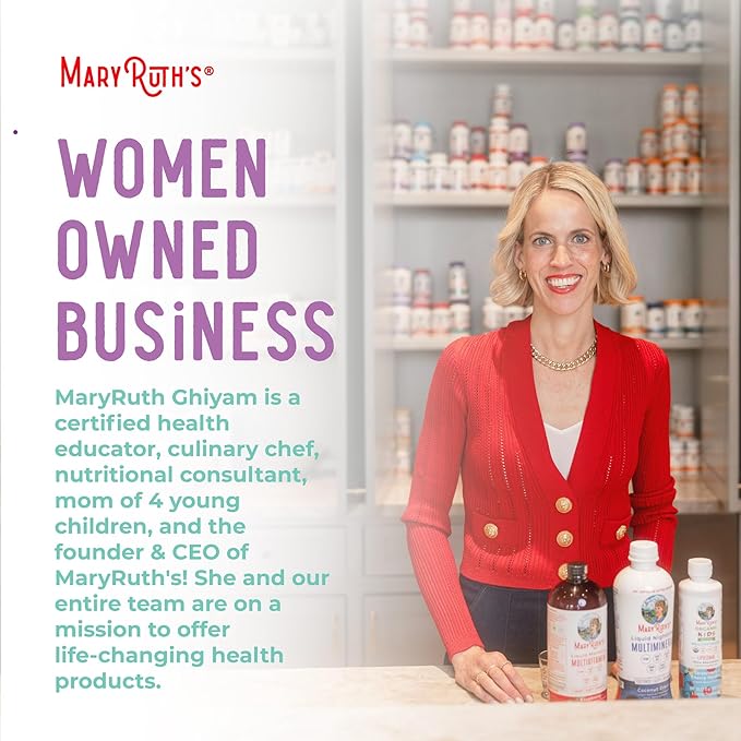 MARYRUTH'S Organics Multivitamin for Infants | USDA Organic | Multivitamin Liquid Drops for Babies 6-12 Months | Immune Support & Overall Wellness | Vegan | Non-GMO | Gluten Free | 2 Fl Oz