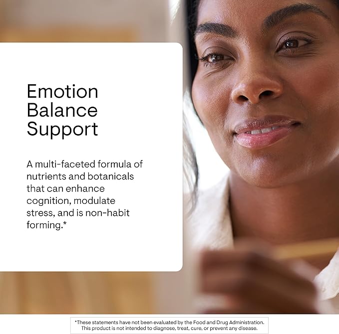 THORNE - Emotion Balance Support - Supports Mood & Stress Management* - Vitamins B6, B12 & C, 5-HTP, GABA, Rhodiola, Folate (5-MTHF) & L-Tyrosine - Third-Party Certified - Gluten-Free - 120 Capsules