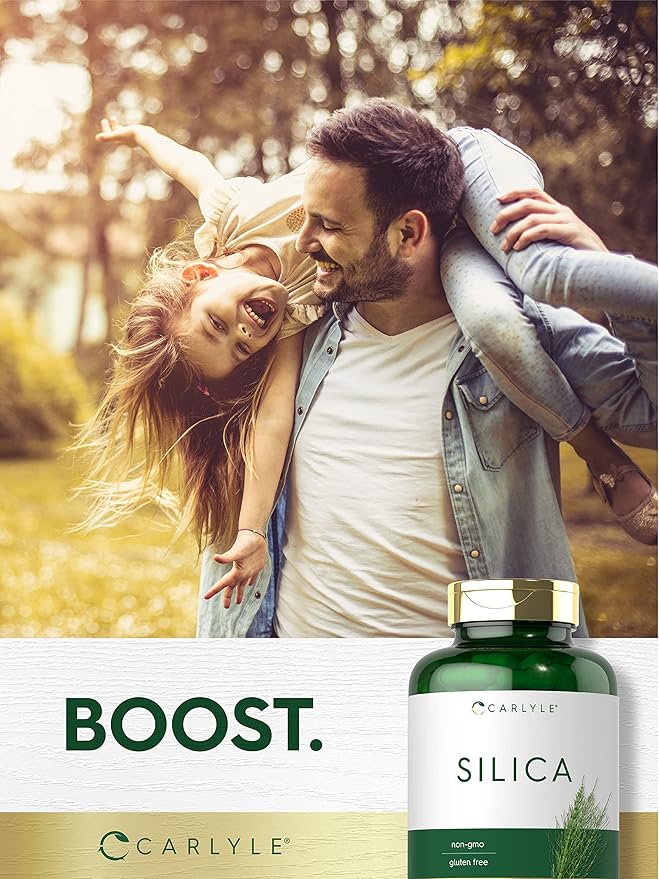 Carlyle Silica Supplement Capsules | 200 Count | from Horsetail Extract | Non-GMO & Gluten Free