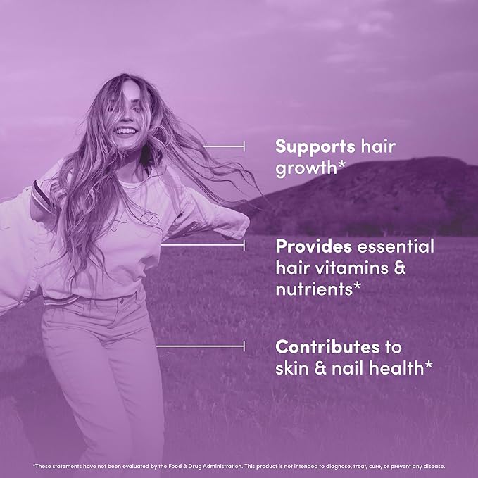 Vital Peak® Hair Peak - Hair Growth Supplement - Hair Vitamins to Support Healthy Hair with Biotin, Collagen, Saw Palmetto Extract, Keratin, Iron, Ionide, Zinc - Gluten Free, Dairy Free - 60 Capsules