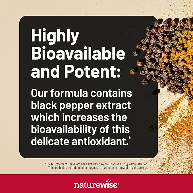 NatureWise CoQ10 100mg + Black Pepper Softgels - High Absorption Coenzyme Q10 + Black Pepper - Antioxidant for Heart Health + Cellular Energy - Vegan, Non-GMO, Gluten-Free - 90 Count[90-Day Supply]