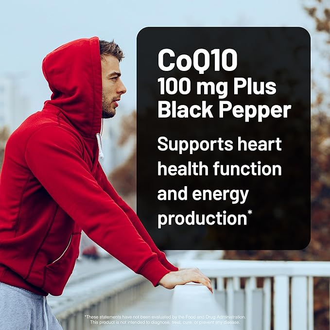 NatureWise CoQ10 100mg + Black Pepper Softgels - High Absorption Coenzyme Q10 + Black Pepper - Antioxidant for Heart Health + Cellular Energy - Vegan, Non-GMO, Gluten-Free - 90 Count[90-Day Supply]