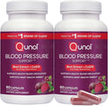 Qunol Blood Pressure Support, 3 in 1 Beets + CoQ10 + Grape Seed Extract, Beet Root Capsules that Supports Healthy Blood Circulation & Heart Healthy Energy, 60 Count (Pack of 2)