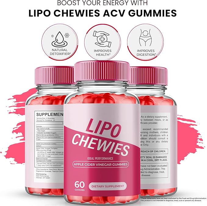 Lipo Chewies Brazillian Gummies, Lipo Chewies Keto ACV Keto Supplement Gummies - Maximum Strength, All Natural Support Formula, Keto+ACV Advanced Formula, LipoChewies Keto Gummy Reviews (2 Pack)