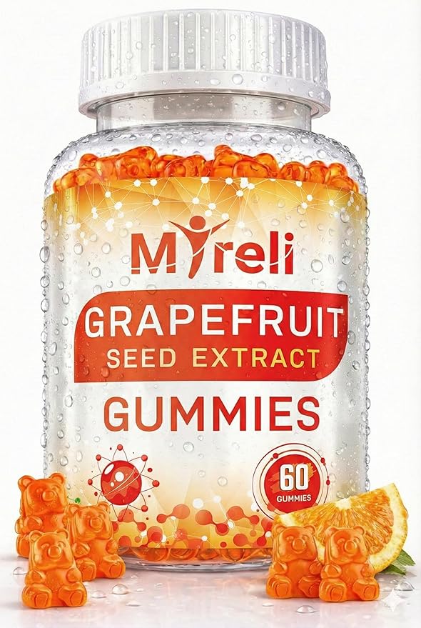Grapefruit Seed Extract 1000mg Vegan Gummies – 60 Sugar-Free Chews for Immune Balance & Digestive Cleanse, Natural Citrus Support Supplement, Digestive Health and Wellness Support, Non-GMO