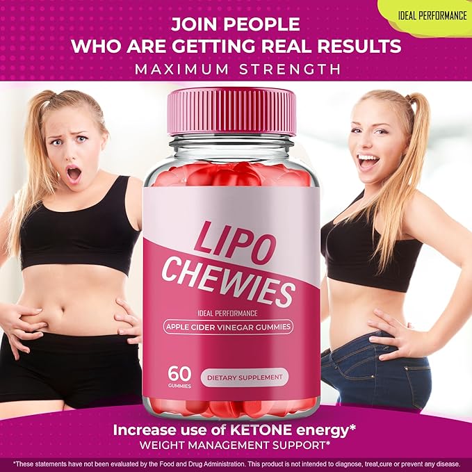 Lipo Chewies Brazillian Gummies, Lipo Chewies Keto ACV Keto Supplement Gummies - Maximum Strength, All Natural Support Formula, Keto+ACV Advanced Formula, LipoChewies Keto Gummy Reviews (2 Pack)