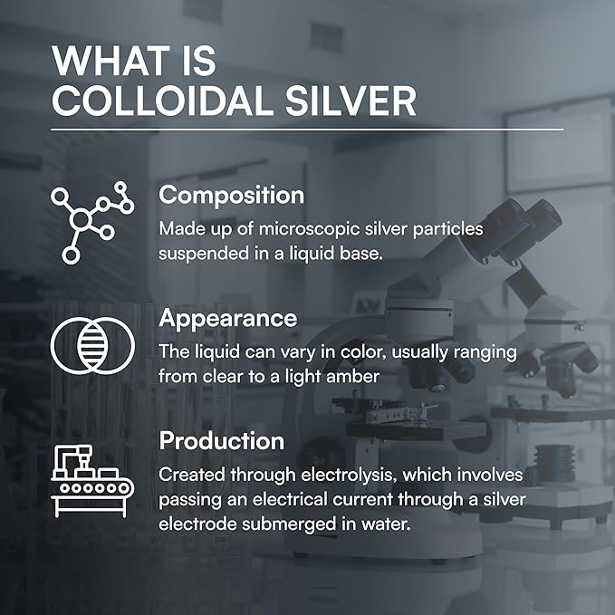 ENERGI Colloidal Silver Liquid, Immune Support Supplement, Immunity System Supplement for Adults and Kids, Colloidal Silver Drops or Spray, 8 Fl Oz Bottle