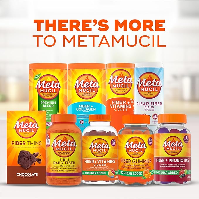 Metamucil Fiber Gummies for Adults with Vitamins C,D,B12 for Metabolism,No Sugar Added Citrus Berry Flavor,5g Plant Based Prebiotic Fiber Supplement Blend,120 Count (Pack of 2)