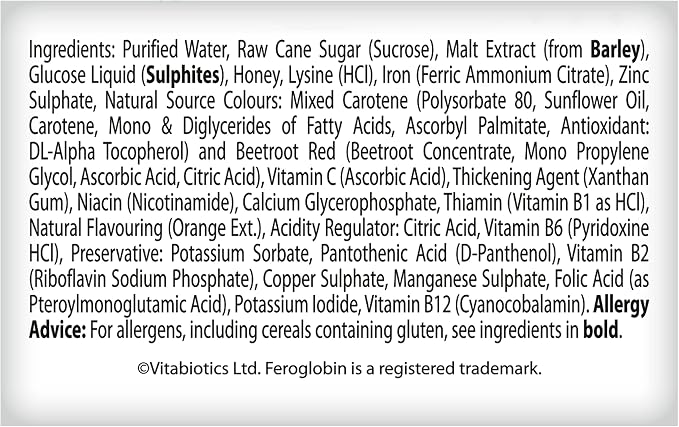 Vitabiotics Organic Feroglobin Liquid 500ml