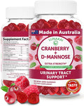 Lunakai Cranberry Gummies for Women 1500mg (50:1 Extract) with D-Mannose 200mg - Daily Cranberry Supplement for Urinary Tract Health & Bladder Support, Non-GMO – Made in Australia – 60ct