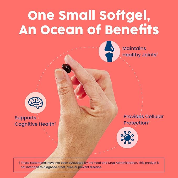 NativePath Antarctic Krill Oil - Wild-Caught Omega 3 Krill Oil 500mg Softgels with EPA, DHA and Astaxanthin - Supplement for Joint, Heart, Brain and Immunity - 60 ct - No Fishy Aftertaste