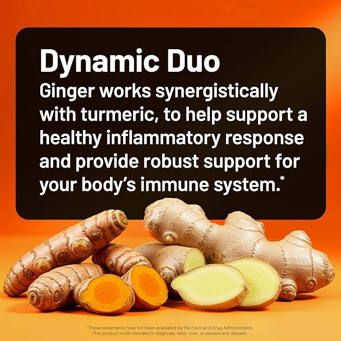 NatureWise Turmeric Curcumin + Ginger 2400 mg - Ultra High Curcuminoids 2100 mg - Turmeric Extract + Ginger - Extra Strength & Absorption - Vegan, Non-GMO - 90 Count[30-Day Supply]