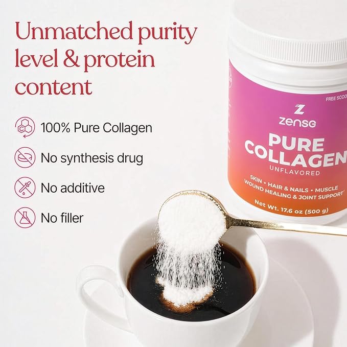 Hydrolyzed Collagen Powder for Women & Men – Organic Type I & III Bovine Collagen Peptides, High Protein – For Bone Strength, Joint Support, Healthy Hair & Glowing Skin - Colágeno Hidrolizado (500 g)